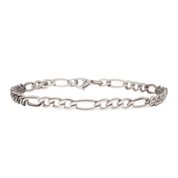 Titanium Figaro Chain Bracelet Erickson Jewelers Iron Mountain, MI
