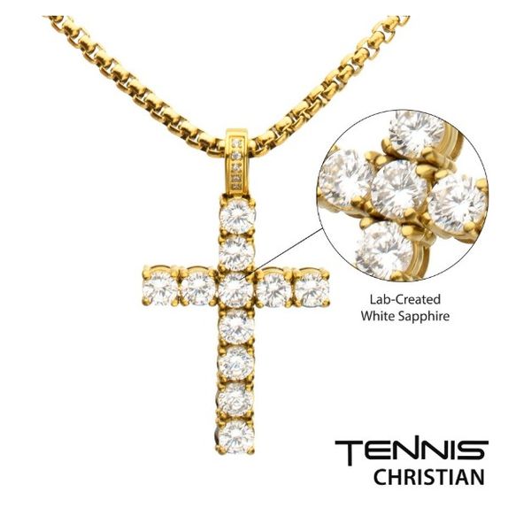 Stainless Steel Cross Pendant Necklace Erickson Jewelers Iron Mountain, MI