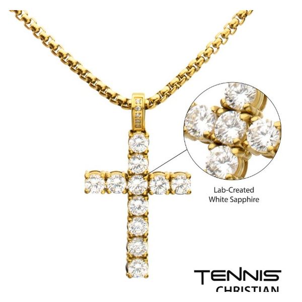 Stainless Steel Cross Pendant Necklace Erickson Jewelers Iron Mountain, MI
