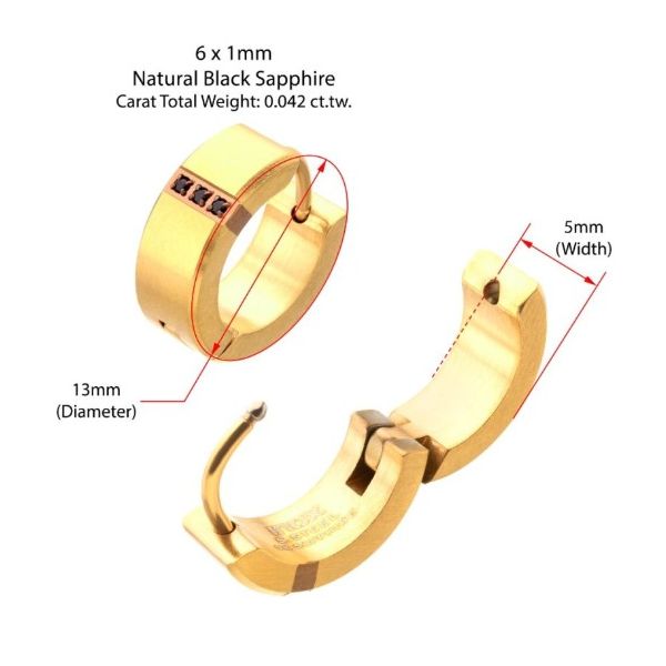 Yellow Gold Plated Huggie Earrings Erickson Jewelers Iron Mountain, MI