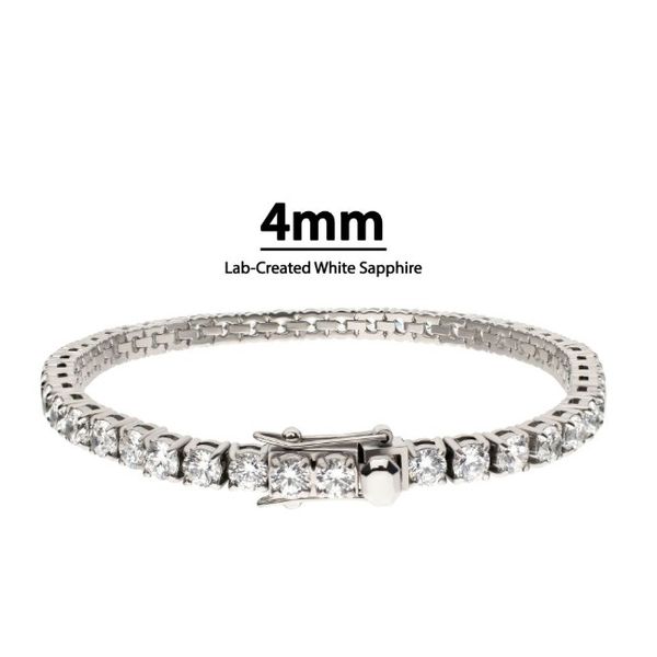 Lab-Created White Sapphire Tennis Bracelet Erickson Jewelers Iron Mountain, MI
