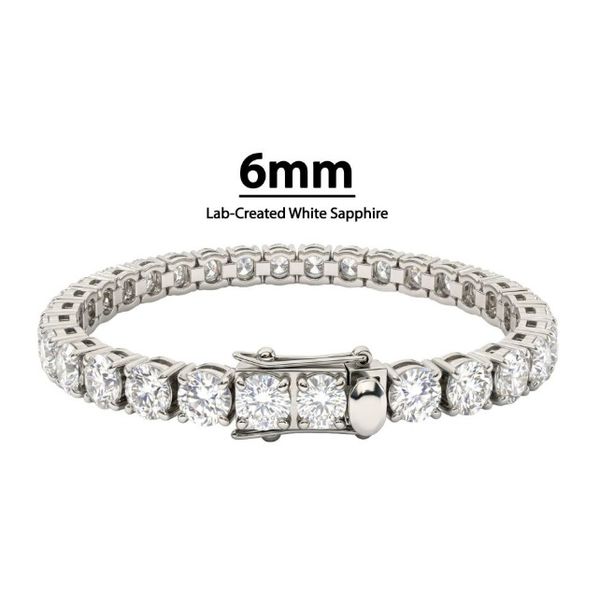 Lab-Created White Sapphire Tennis Bracelet Erickson Jewelers Iron Mountain, MI