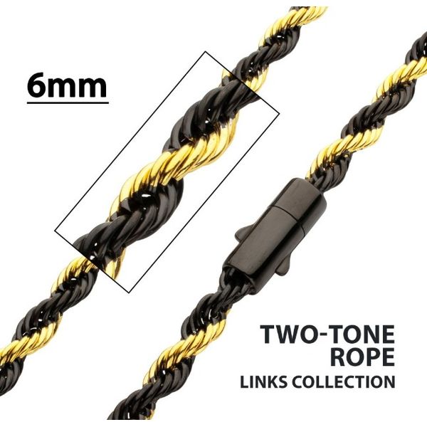 Stainless Black IP Rope Chain Necklace Erickson Jewelers Iron Mountain, MI