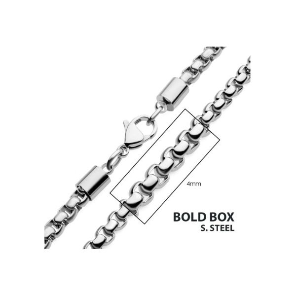 Stainless Steel 4mm Round Box Chain Erickson Jewelers Iron Mountain, MI