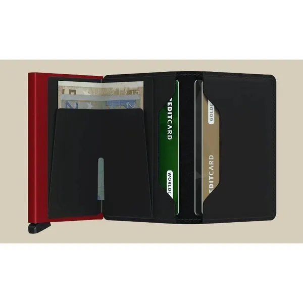 SLIM WALLET MATTE BLACK AND RED Image 3 Erickson Jewelers Iron Mountain, MI