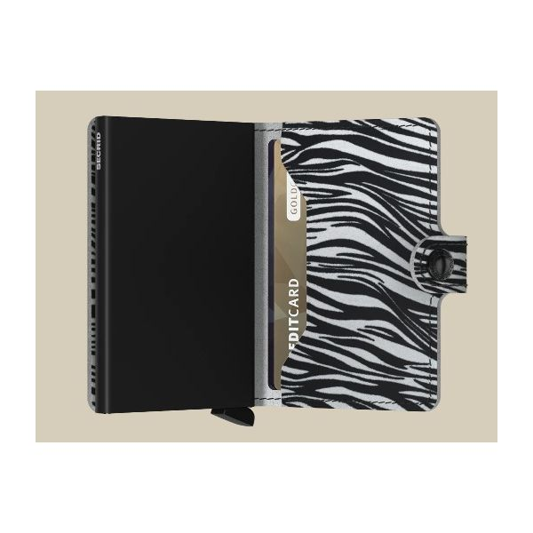 Zebra Light Grey Mini Wallet Image 2 Erickson Jewelers Iron Mountain, MI