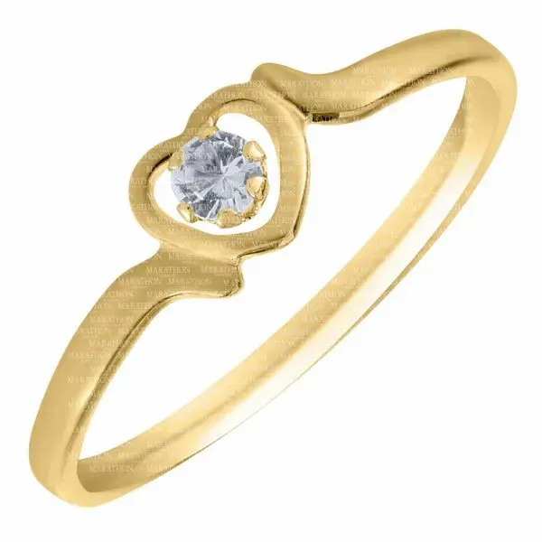 14Kt Yellow Gold Heart Ring Erickson Jewelers Iron Mountain, MI