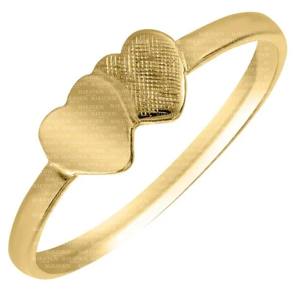 14Kt Yellow Gold Double Heart Baby Ring Erickson Jewelers Iron Mountain, MI