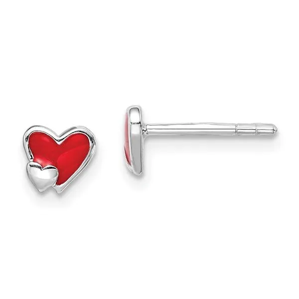 ENAMELED HEART EARRINGS Erickson Jewelers Iron Mountain, MI
