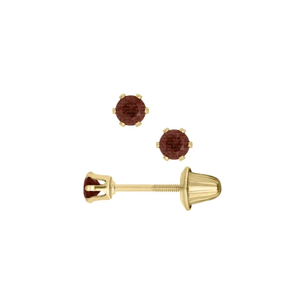 14Kt Yellow Garnet Stud Earrings Erickson Jewelers Iron Mountain, MI