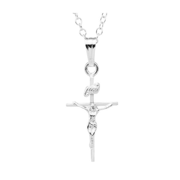 Silver Crucifix Necklace Erickson Jewelers Iron Mountain, MI