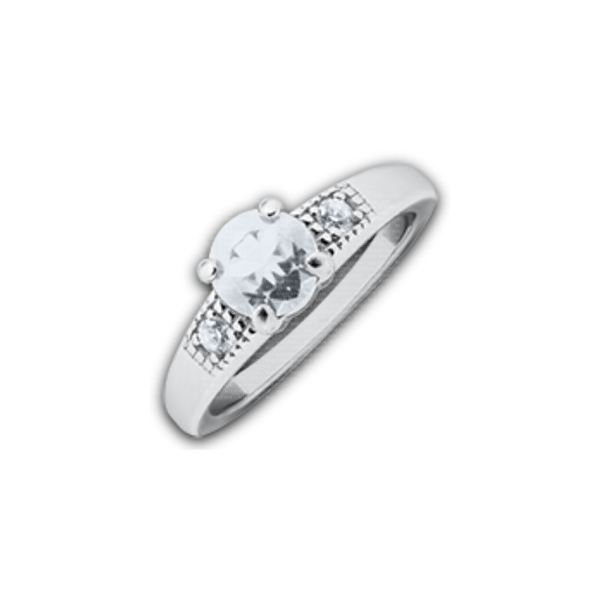 Sterling Silver April Birthstone Ring Erickson Jewelers Iron Mountain, MI