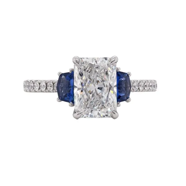 Radiant Cut Diamond Three Stone Ring Joe Escobar Diamonds Campbell, CA