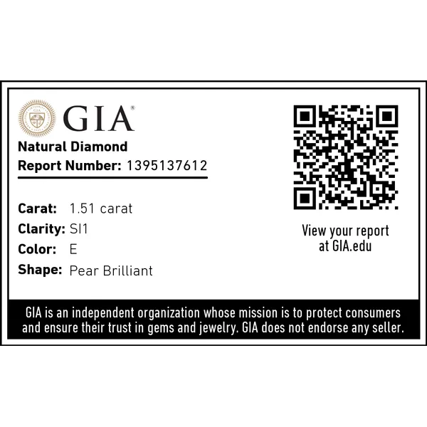 Pear Shape Diamond Solitaire Ring Image 3 Joe Escobar Diamonds Campbell, CA