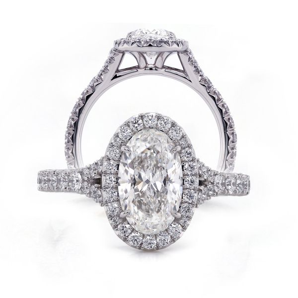 Oval Diamond Halo Engagement Ring Joe Escobar Diamonds Campbell, CA