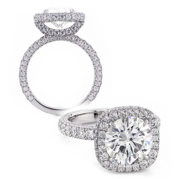 Three Sided Diamond Engagement Ring Joe Escobar Diamonds Campbell, CA