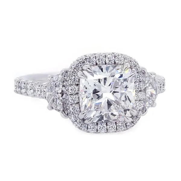 Cushion Diamond Halo Engagement Ring Joe Escobar Diamonds Campbell, CA