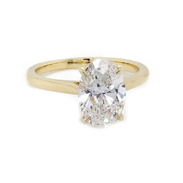 Oval Diamond Yellow Gold Solitaire Engagement Ring Joe Escobar Diamonds Campbell, CA