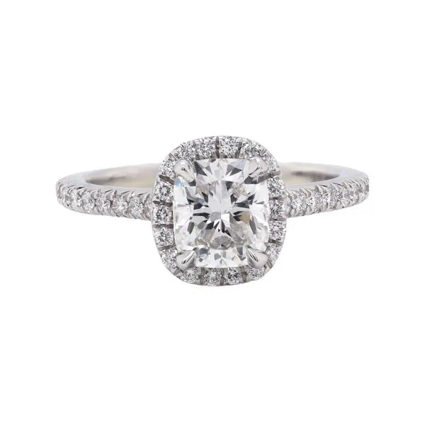 Cushion Cut Diamond Halo Engagement Ring Joe Escobar Diamonds Campbell, CA