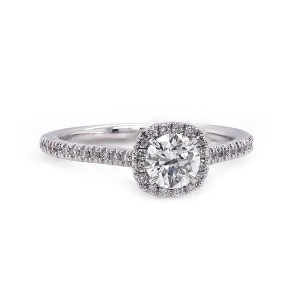 Round Diamond Cushion Halo Engagement Ring Joe Escobar Diamonds Campbell, CA