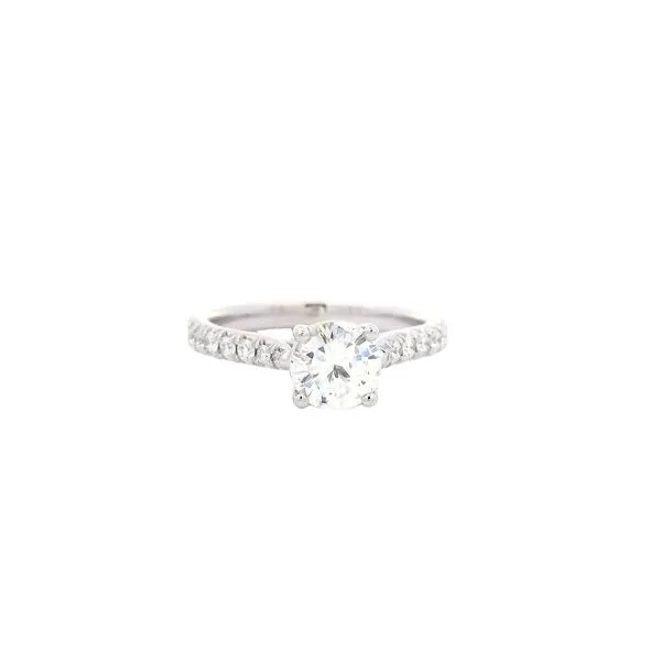 French Pave Cathedral Diamond Engagement Ring Joe Escobar Diamonds Campbell, CA