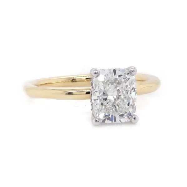 Elongated Cushion Cut Diamond Solitaire Engagement Ring Joe Escobar Diamonds Campbell, CA