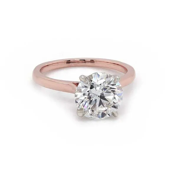 Rose Gold Diamond Solitaire Ring Joe Escobar Diamonds Campbell, CA