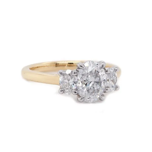Three Stone Oval Diamond Engagement Ring Joe Escobar Diamonds Campbell, CA
