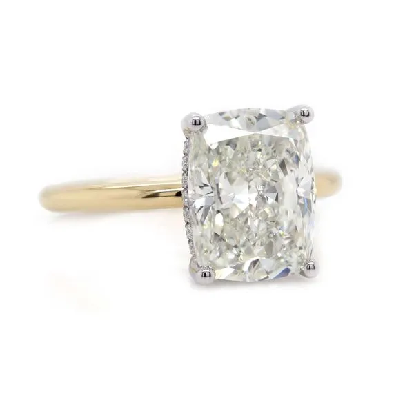 Elongated Cushion Cut Diamond Hidden Halo Engagement Ring Joe Escobar Diamonds Campbell, CA