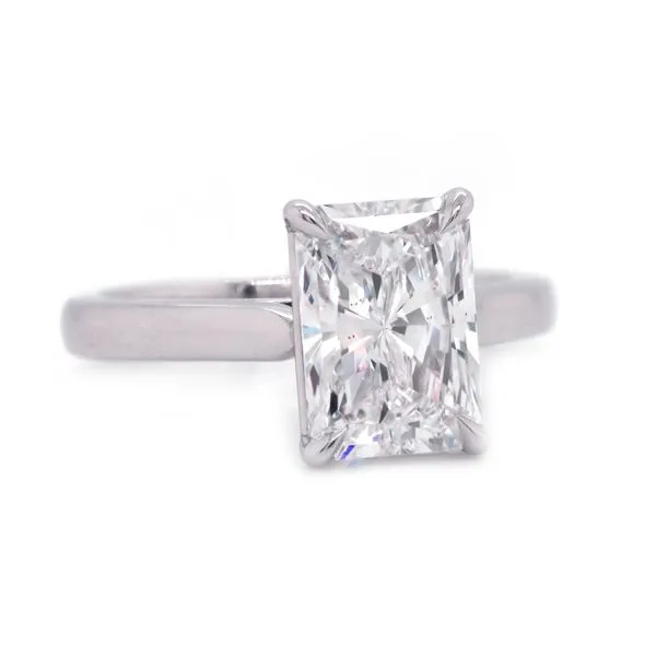 Elongated Radiant Cut Diamond Engagment Ring Joe Escobar Diamonds Campbell, CA