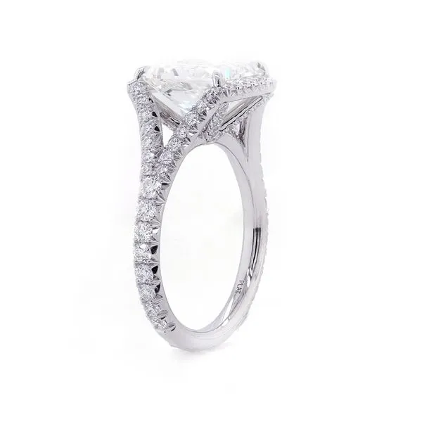 Princess Cut Diamond Pave Halo Ring Image 2 Joe Escobar Diamonds Campbell, CA
