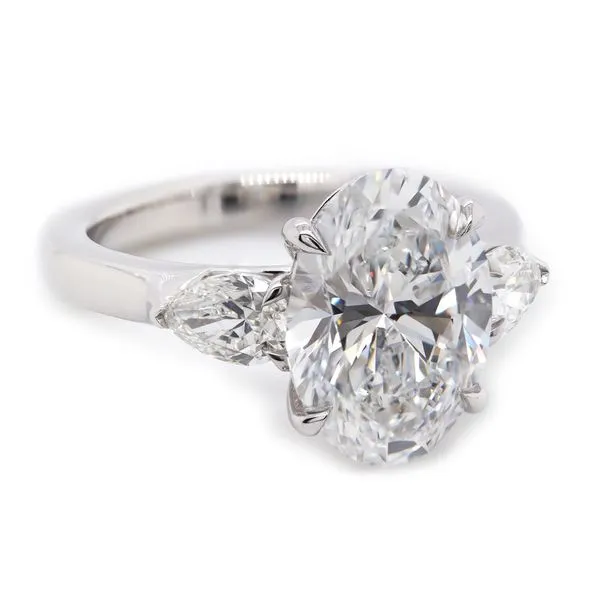 Oval Diamond Three Stone Engagement Ring Joe Escobar Diamonds Campbell, CA
