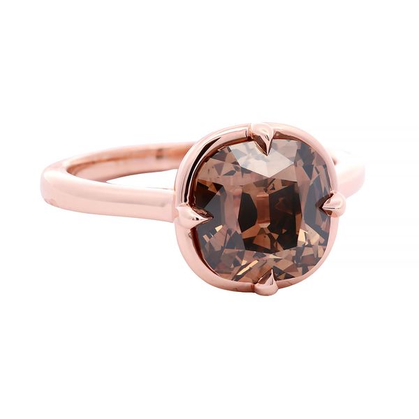 Antique Cushion Brown Diamond Solitaire Ring Joe Escobar Diamonds Campbell, CA