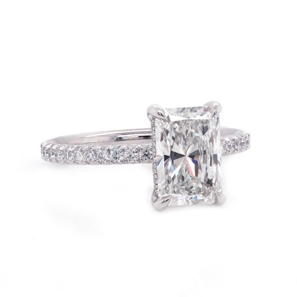 Elongated Radiant Cut Diamond Engagement Ring Joe Escobar Diamonds Campbell, CA
