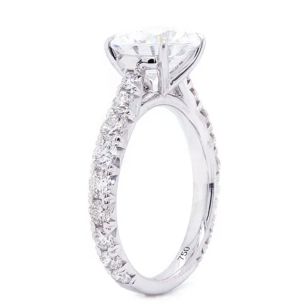 Reverse Taper Diamond Engagement Ring Image 2 Joe Escobar Diamonds Campbell, CA