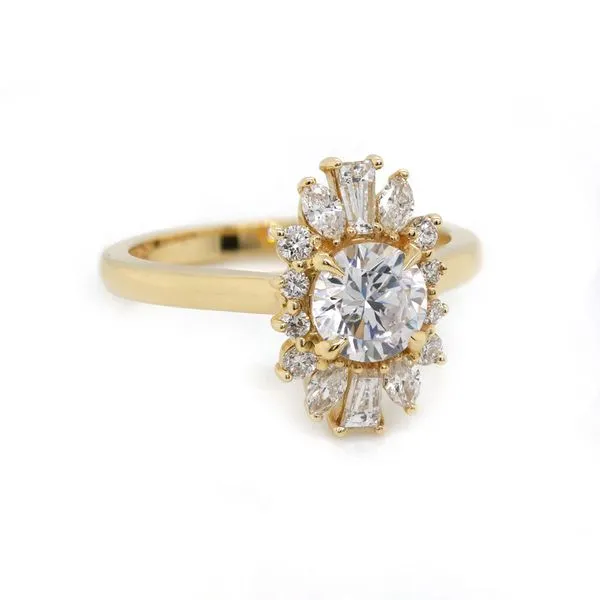 Vintage Style Halo Engagement Ring Joe Escobar Diamonds Campbell, CA