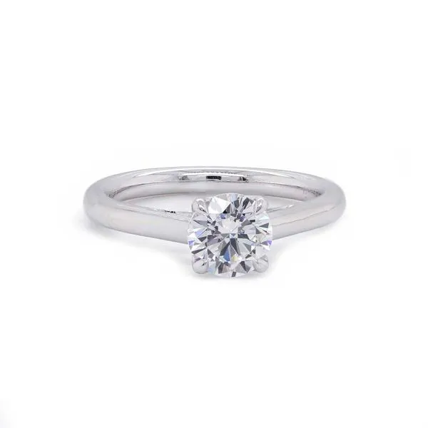 Solitaire Engagement Ring with Inverted Sapphire Joe Escobar Diamonds Campbell, CA