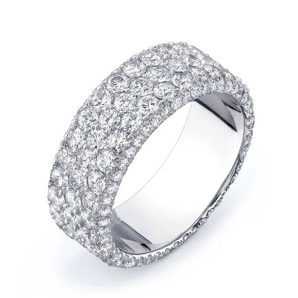 Three Row Diamond Eternity Band Image 2 Joe Escobar Diamonds Campbell, CA