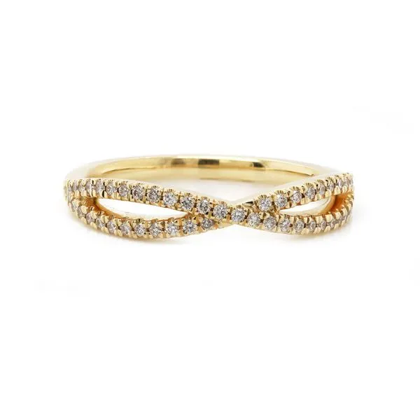Bow Style Pave Diamond Band Joe Escobar Diamonds Campbell, CA