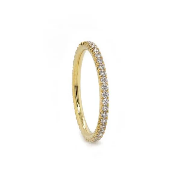 Yellow Gold French Pave Eternity Band Joe Escobar Diamonds Campbell, CA