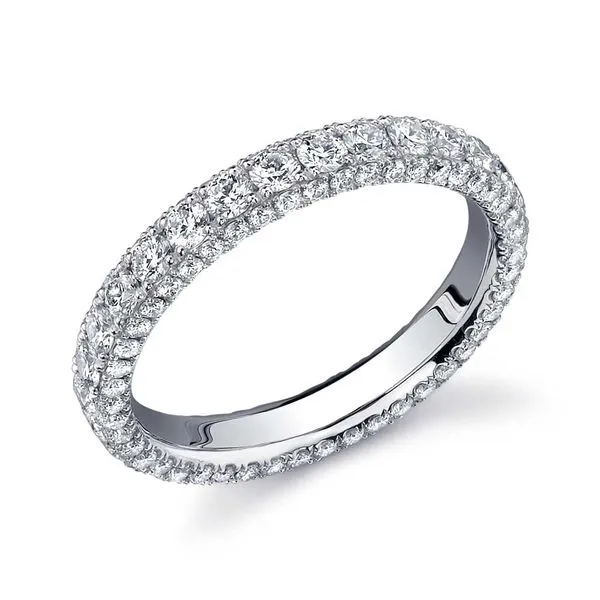 Single Row Three Sided Eternity Band Image 2 Joe Escobar Diamonds Campbell, CA
