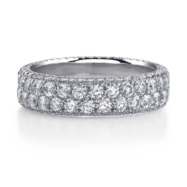Two Row Diamond Eternity Band Image 2 Joe Escobar Diamonds Campbell, CA