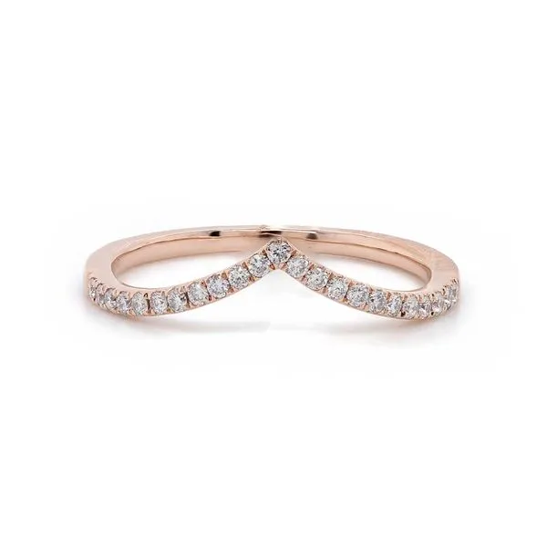 Rose Gold V Style Diamond Band Joe Escobar Diamonds Campbell, CA
