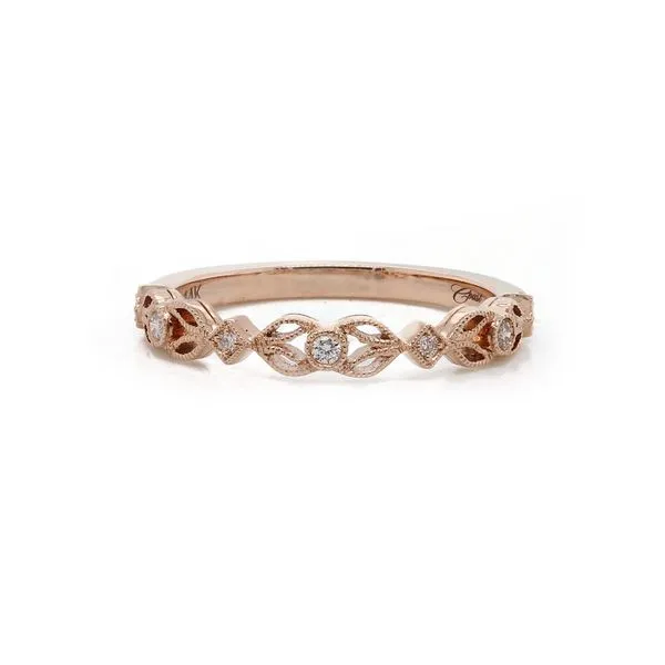 Rose Gold Filigree Style Diamond Band Joe Escobar Diamonds Campbell, CA