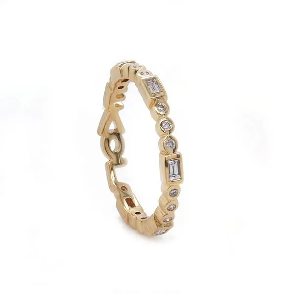 Baguette and Round Diamond Eternity Band Joe Escobar Diamonds Campbell, CA