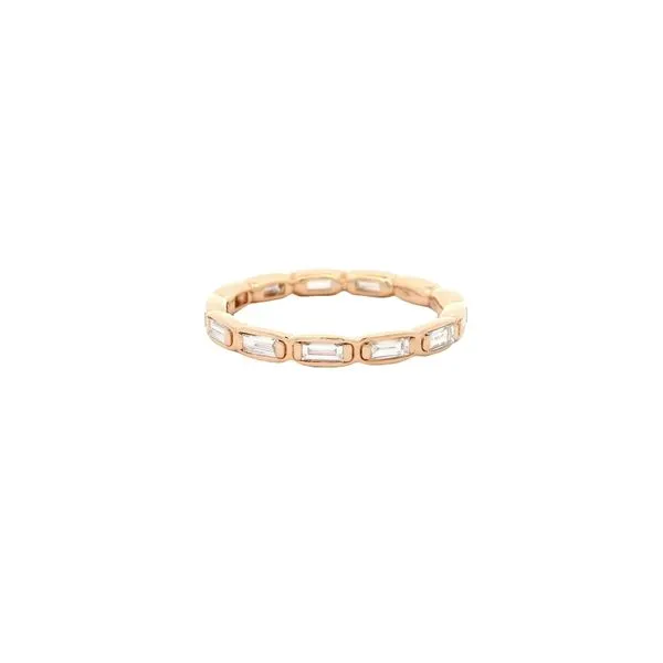 Rose Gold Baguette Cut Diamond Eternity Band Image 2 Joe Escobar Diamonds Campbell, CA