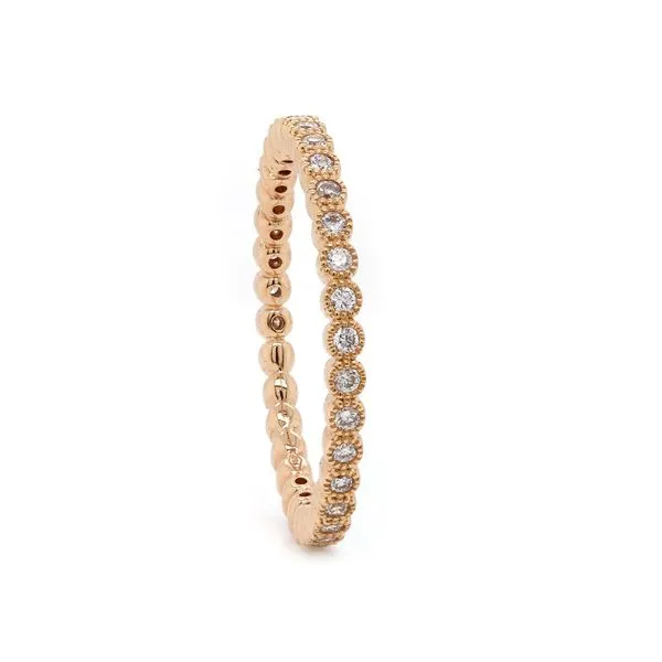 Rose Gold Bezel Set Eternity Band Joe Escobar Diamonds Campbell, CA