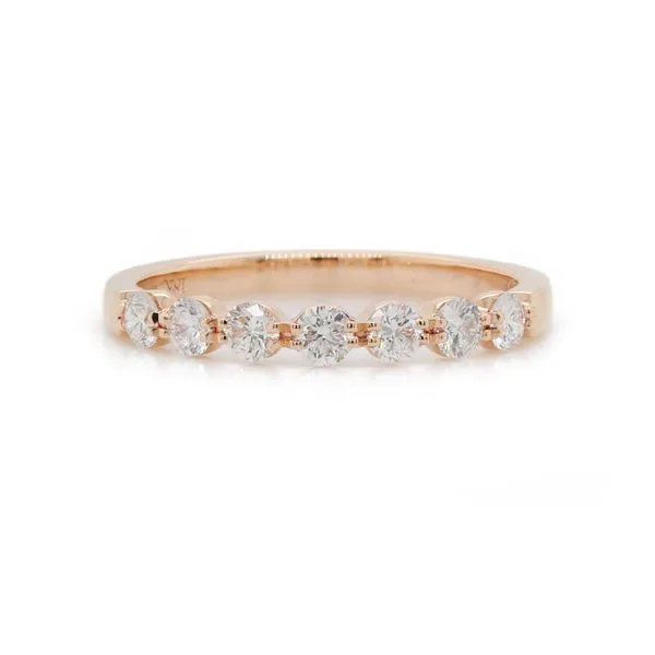 Rose Gold Shared Prong Diamond Band Joe Escobar Diamonds Campbell, CA