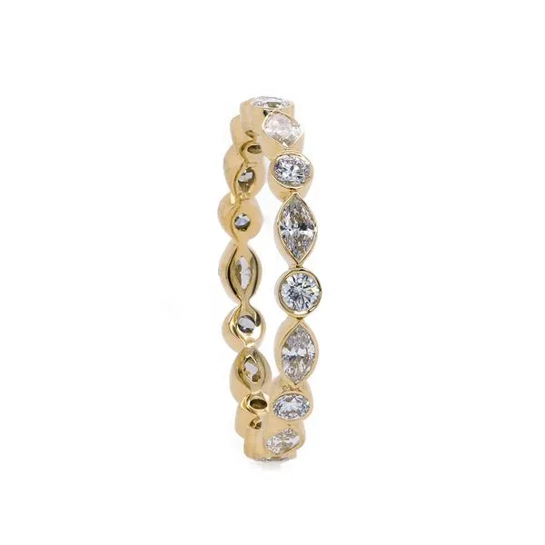 Alternating Round and Marquise Eternity Band Joe Escobar Diamonds Campbell, CA