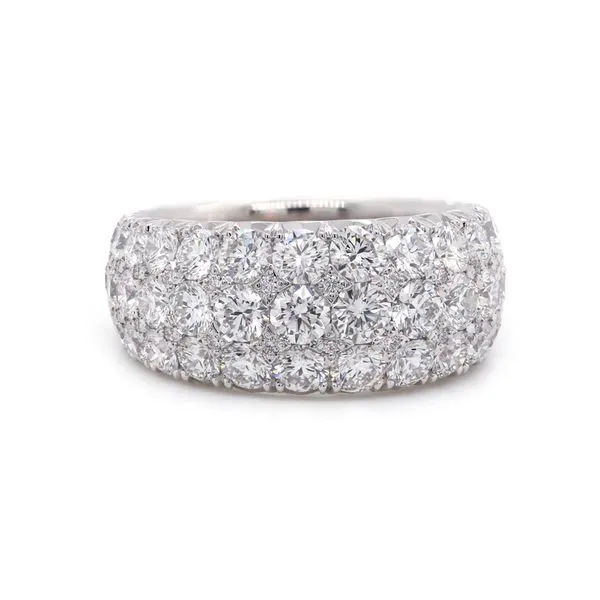 Three Row Tapered Pave Band Joe Escobar Diamonds Campbell, CA
